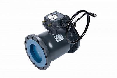 065N0276GR RJIP Premium Кран шаровой FF DN400 PN16 WG (фланцевый, с редуктором, С/П), Ридан